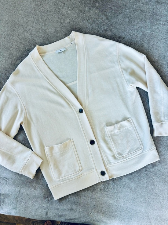 Vince Sweaters - Vince Cream V-Neck Button Front Cardigan